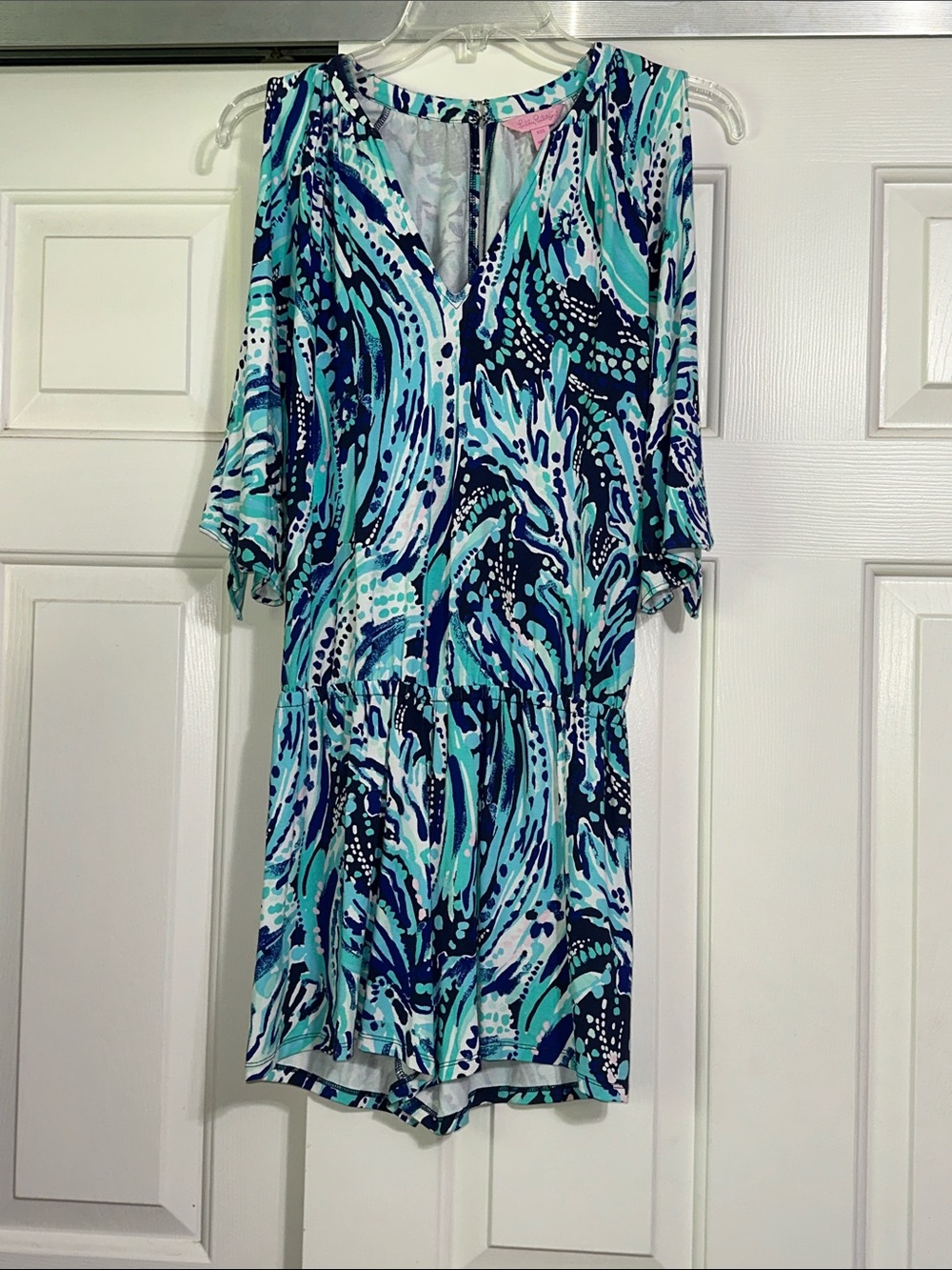 Lilly Pulitzer Blue & Teal Swirl Romper